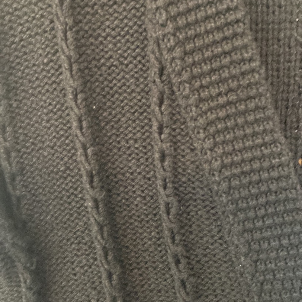 Willow Vintage Black knit cardigan with unique button closure SZ M EUC - Picture 7 of 10
